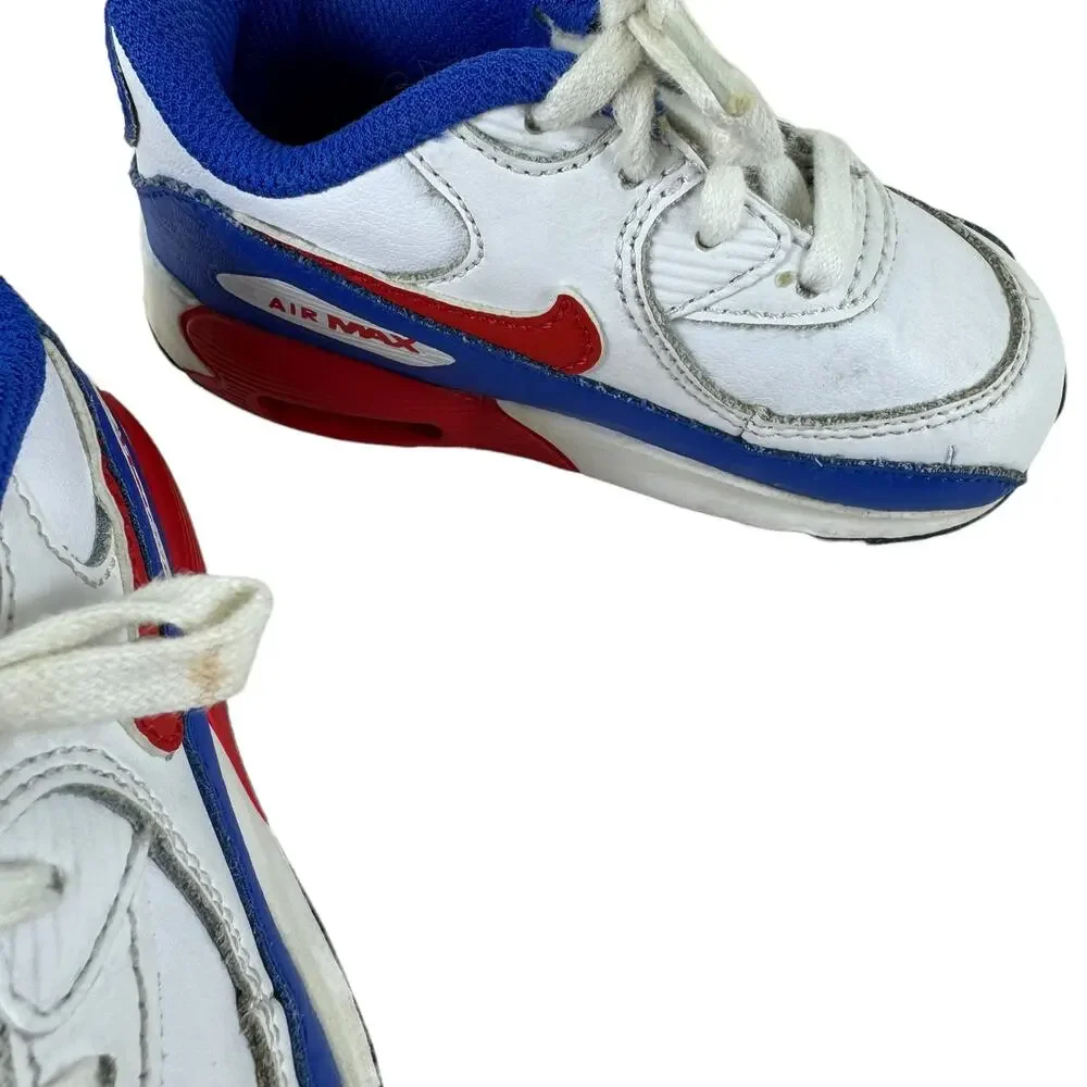 Nike White‎ Blue Red Air Max Tennis Shoes Toddler Size 6